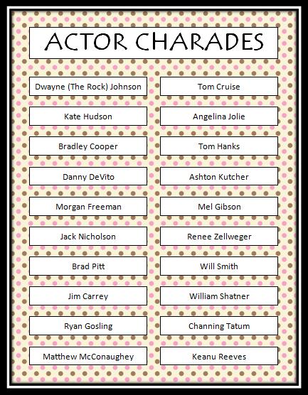Dirty Charades Free Printable Cards
