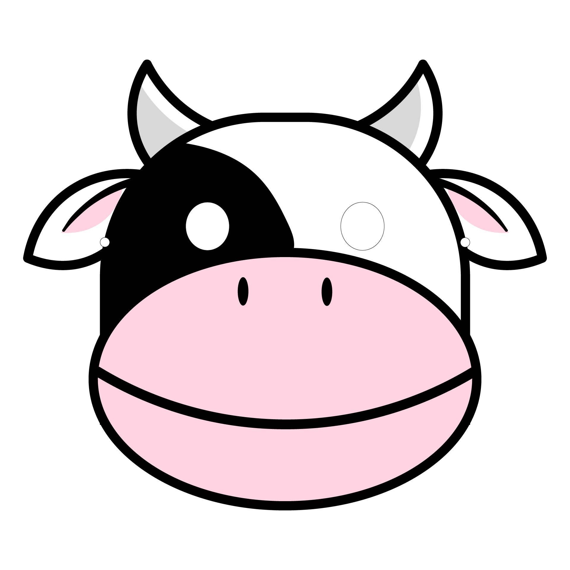 Free Printable Cow Mask Template
