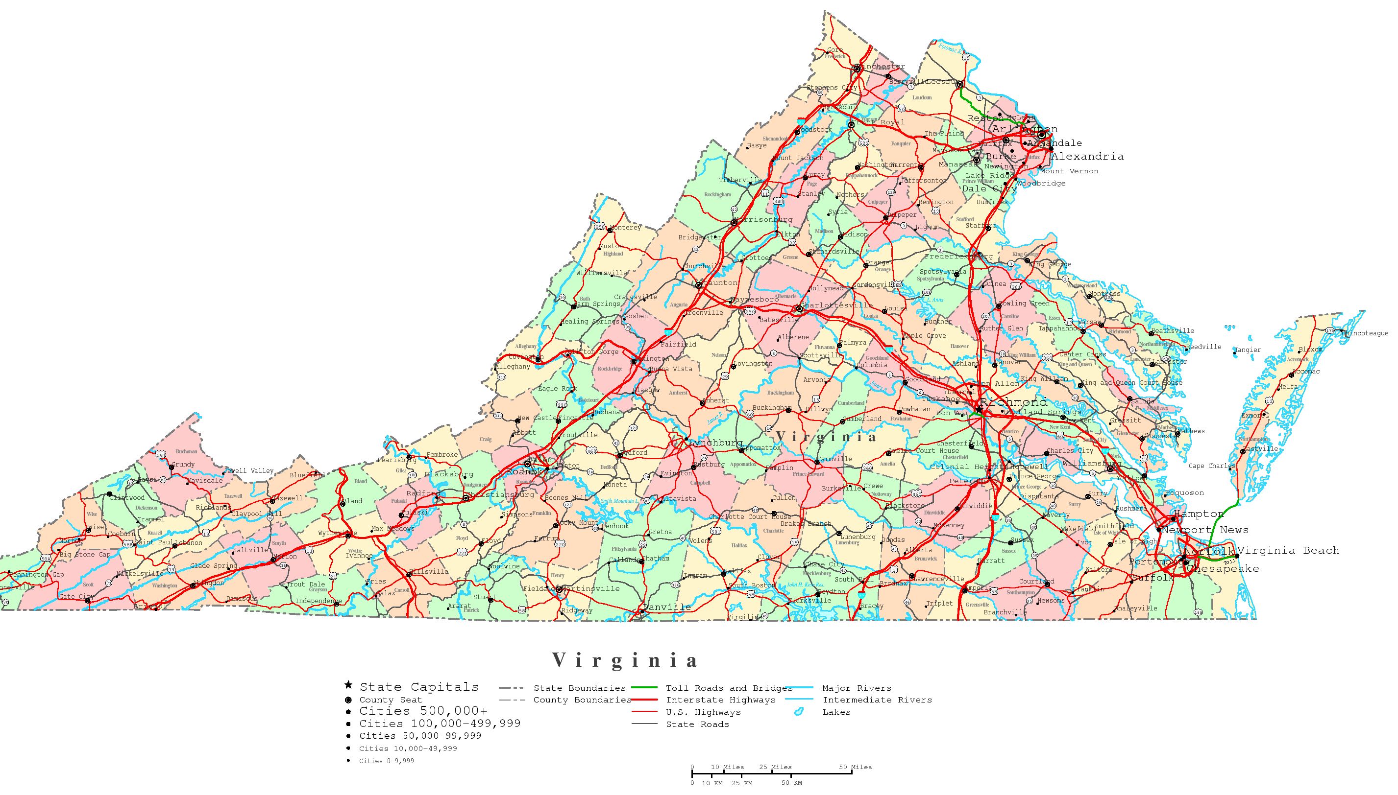 7 Best Images of Printable Map Of Virginia - Printable Map ...
