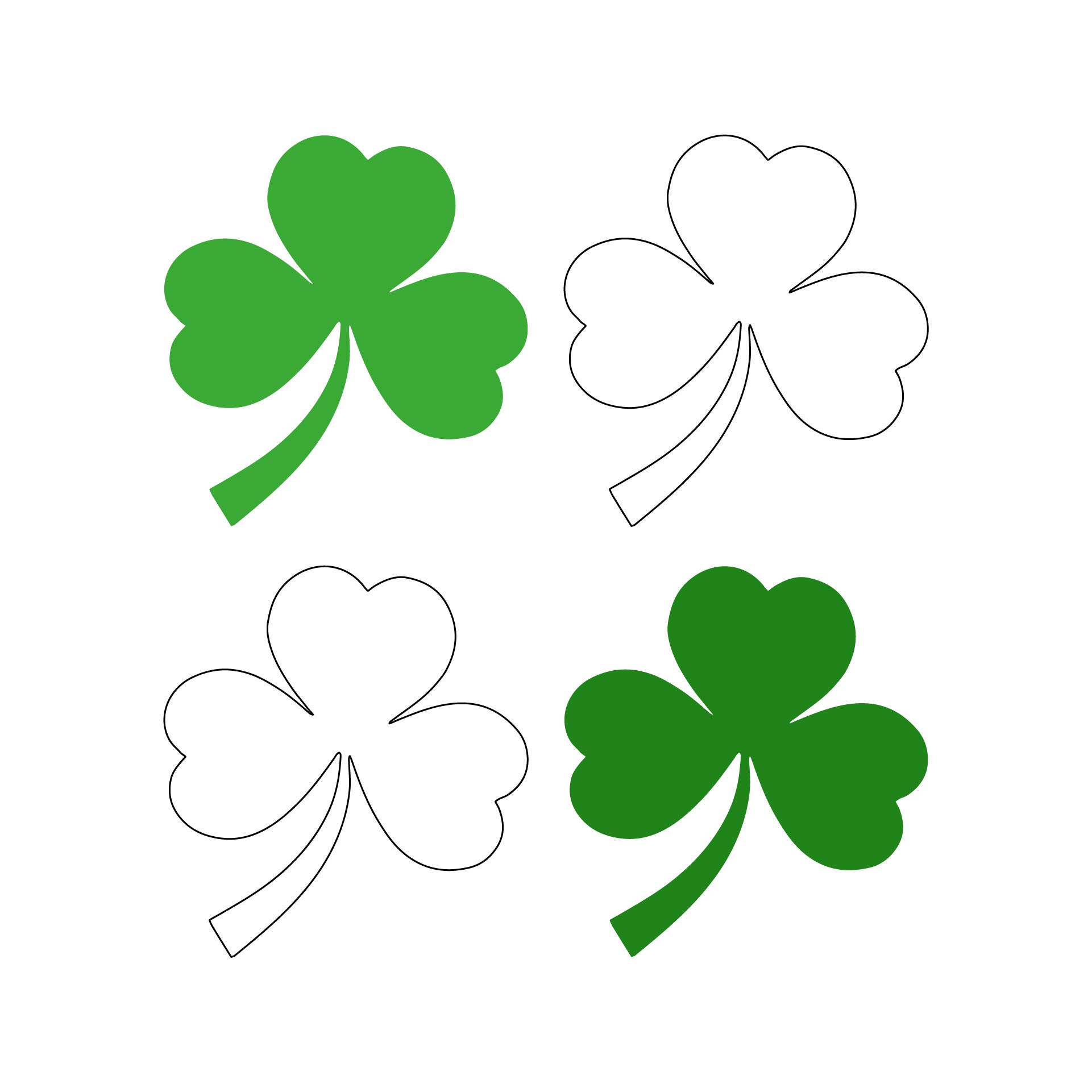 5 Best Images of Free Printable Shamrock Template Four Leaf Shamrock