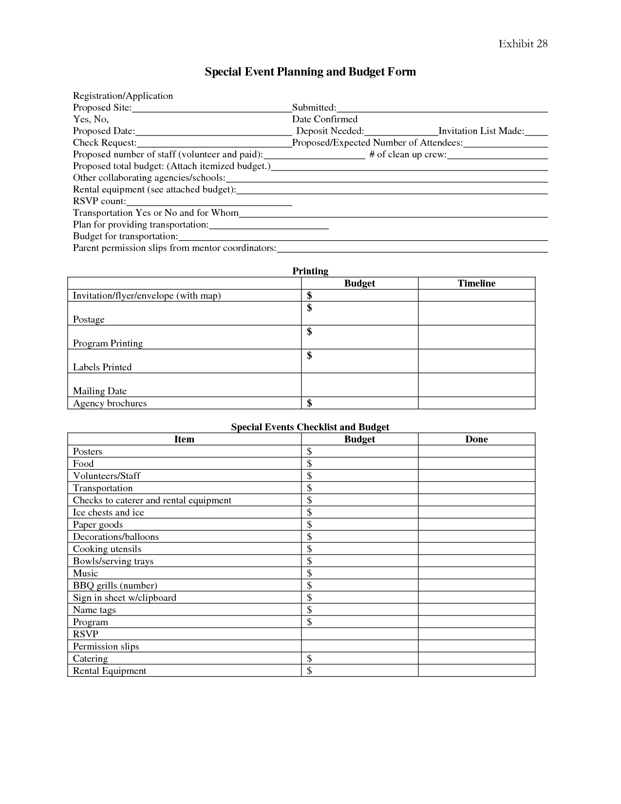 7 Best Images of Event Planning Forms Free Printable ...