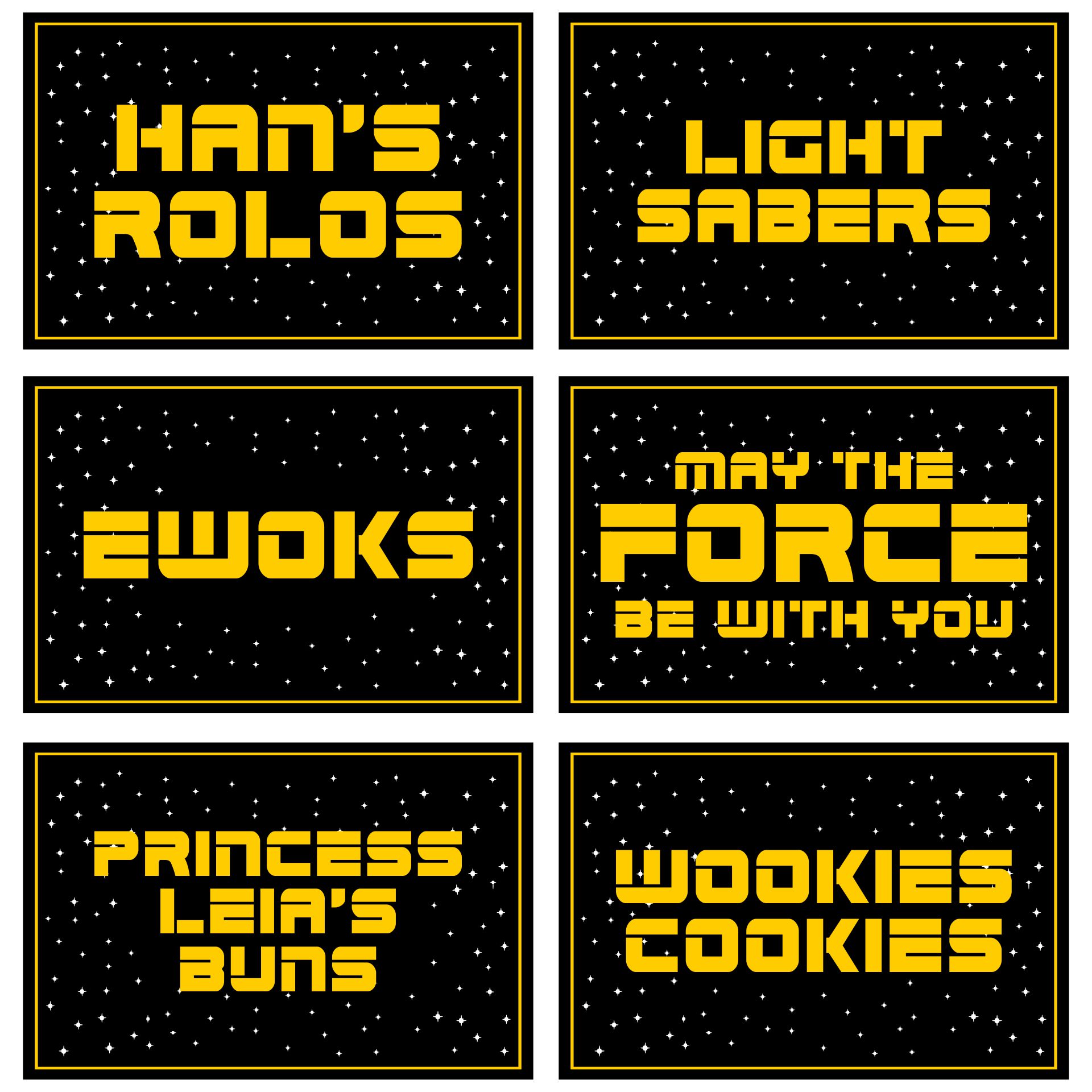 Free Printable Star Wars Labels Printable Word Searches