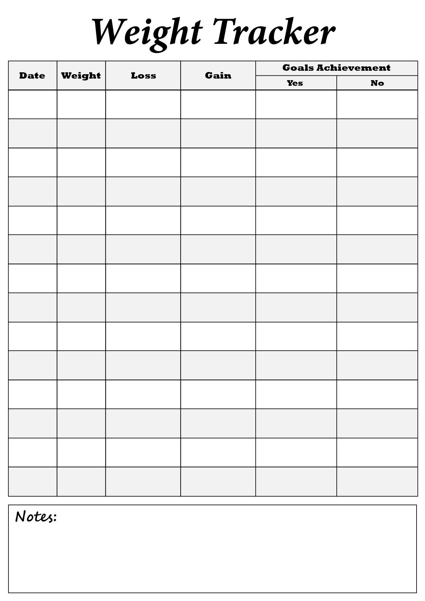 8 Best Images Of Weight Loss Monthly Printable Sheets Printable