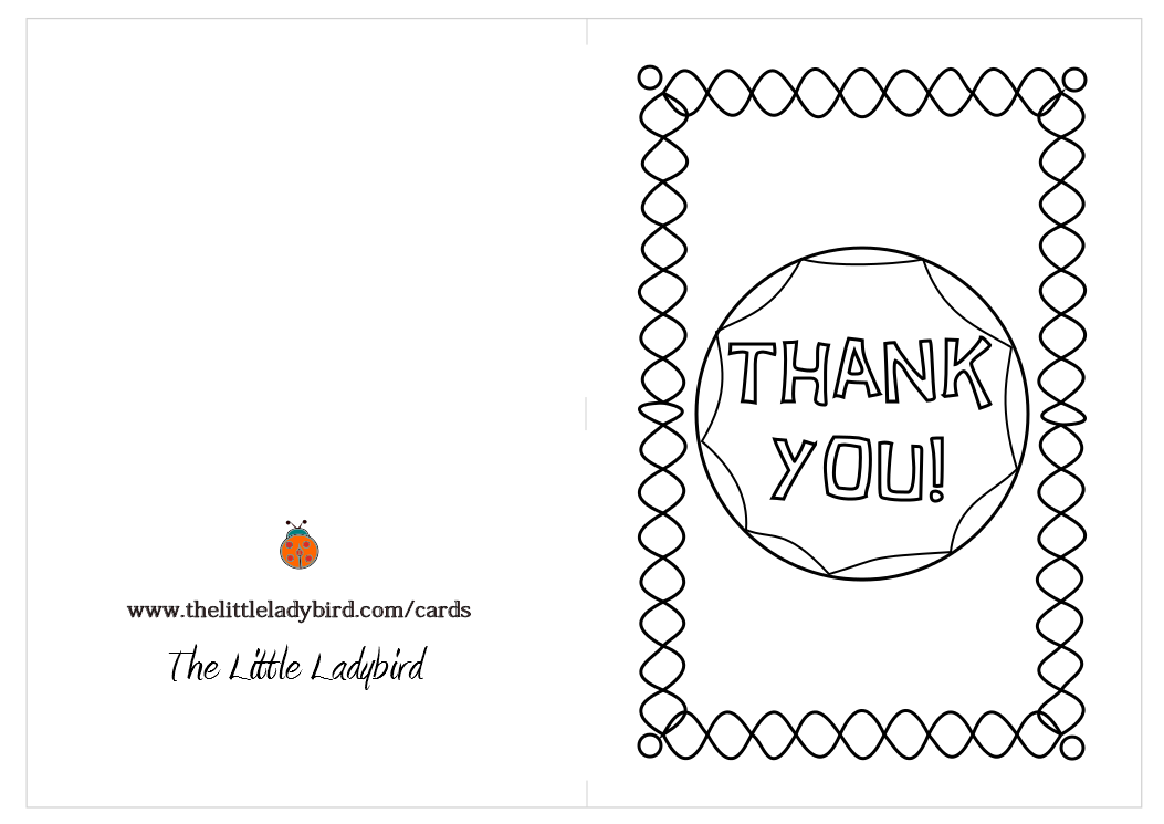 7 Best Images of Coloring Thank You Cards Printable - Kids Coloring
