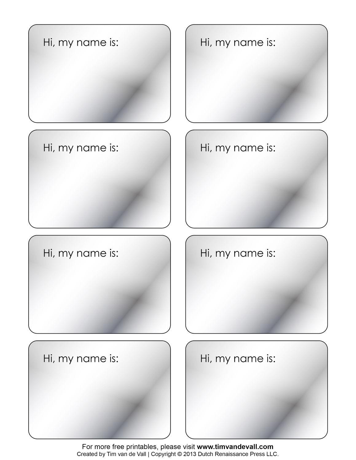 5 Best Images of Free Printable Name Tags Templates Free Printable