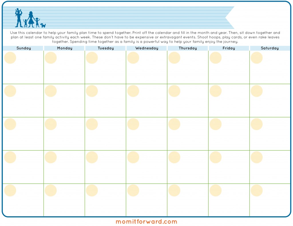 Family Calendar Printable Free