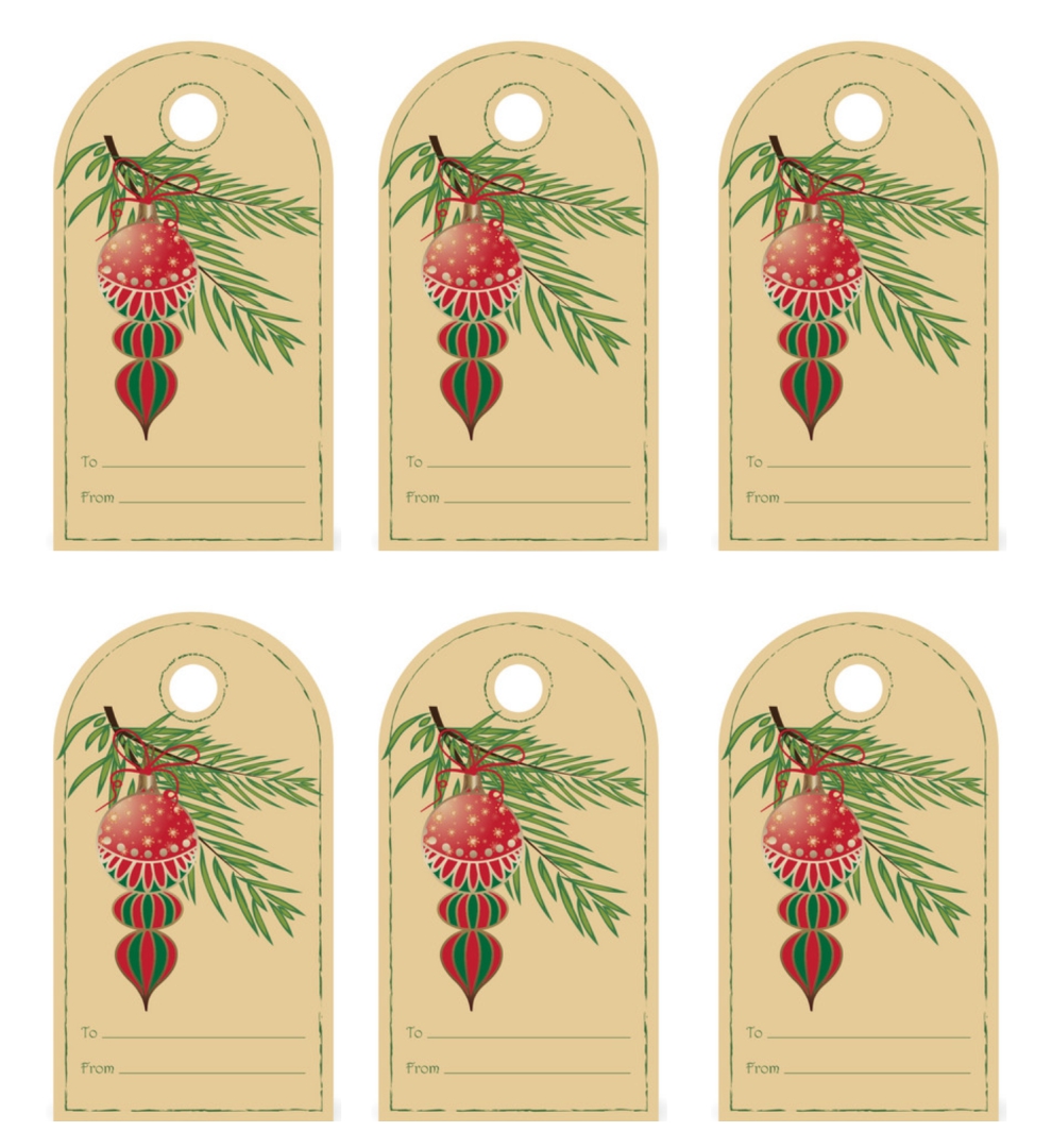 Free Printable Vintage Christmas Tags Templates