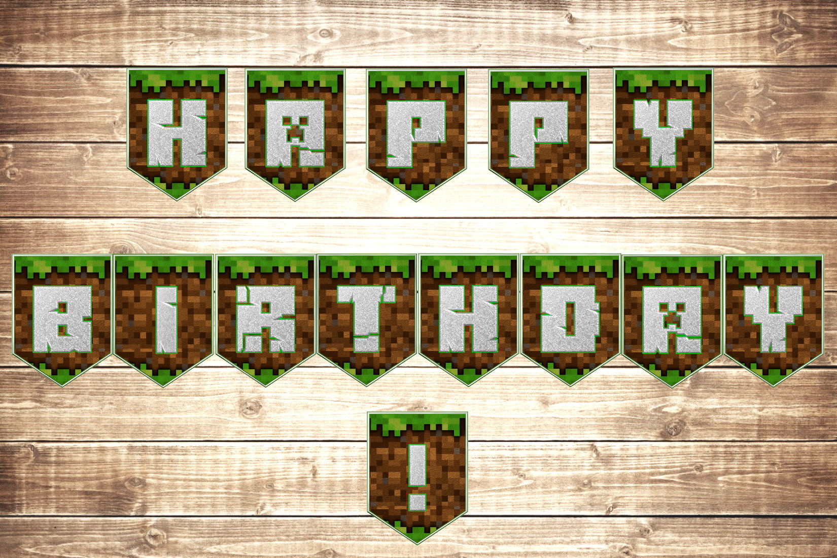 Minecraft Birthday Banner Free Printables