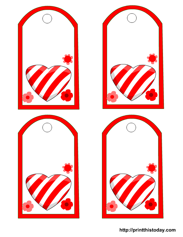 Valentine Name Tags Printable