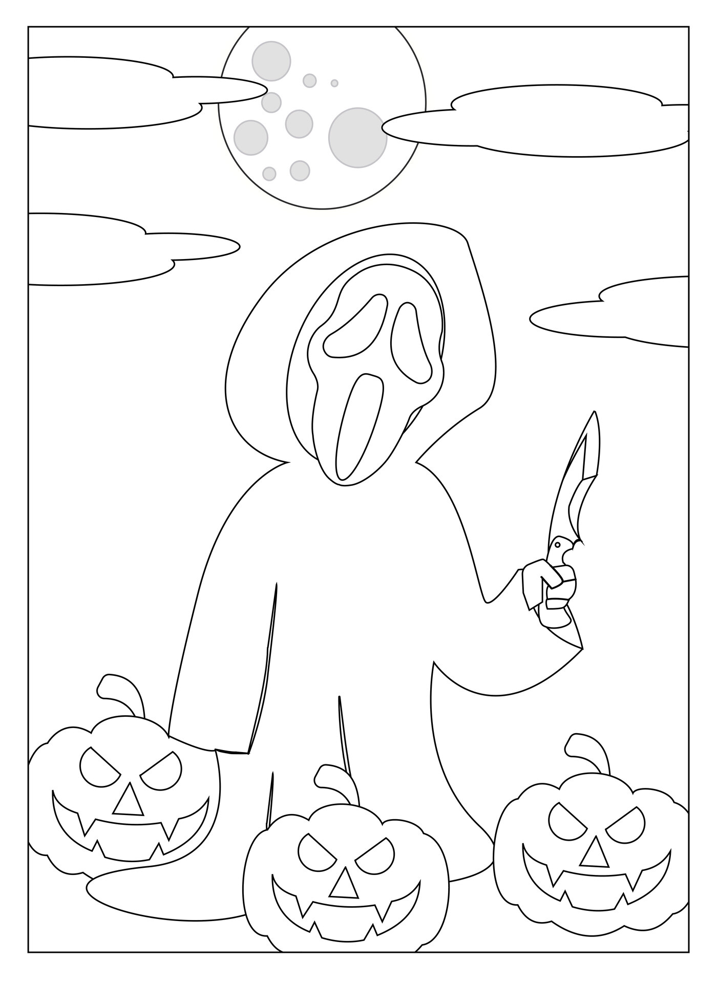 ghost-face-mask-coloring-pages