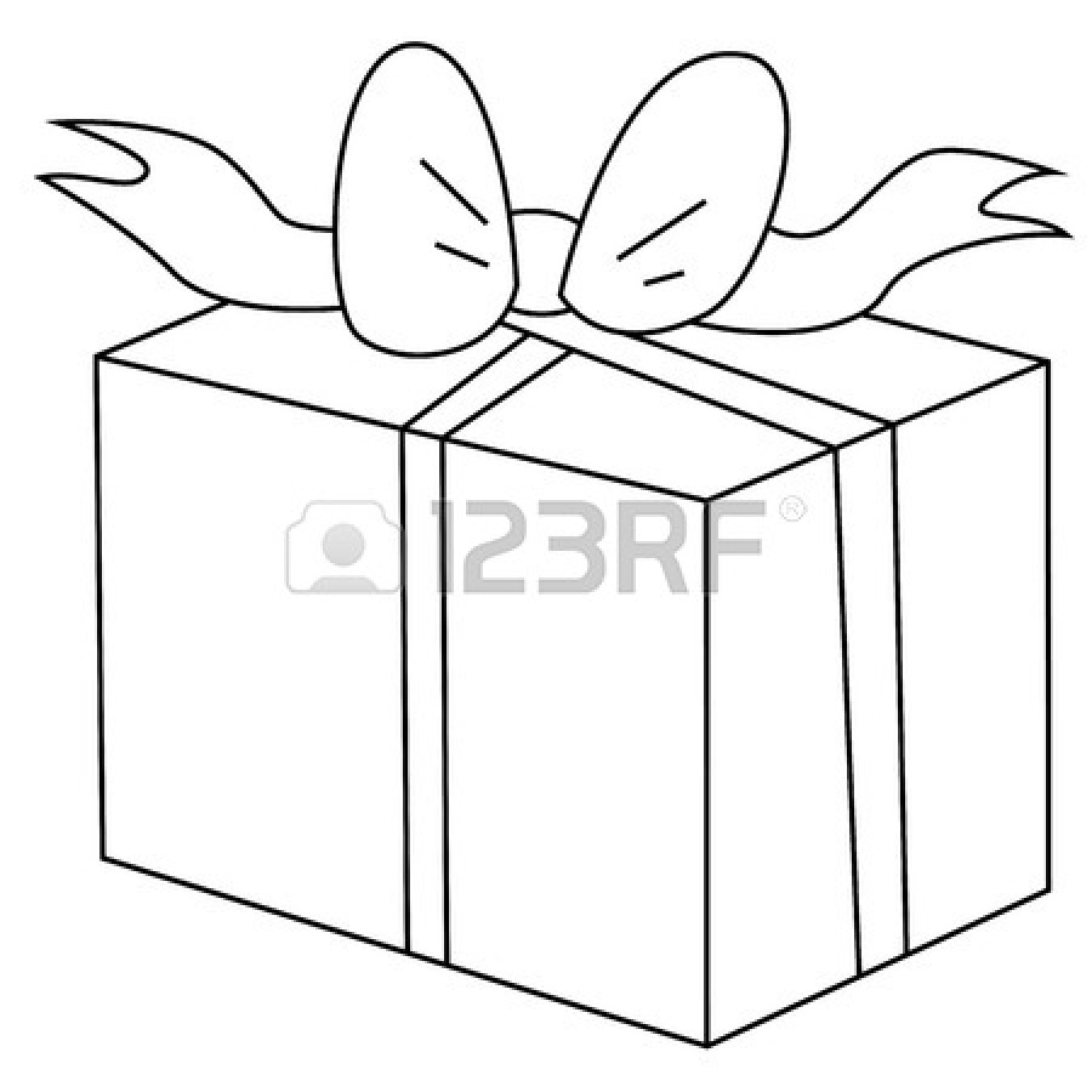 christmas gift clipart black and white - photo #25