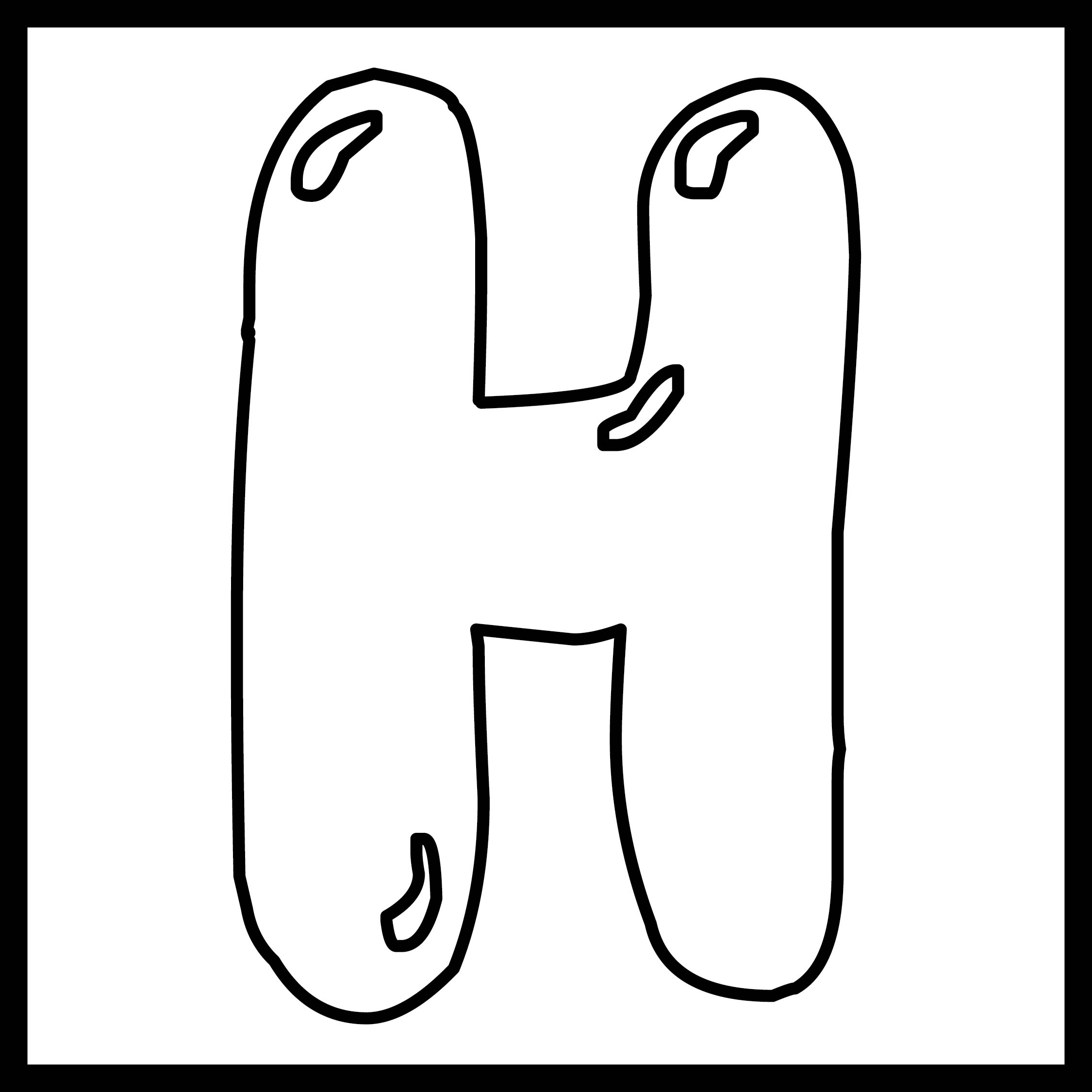 H Bubble Letter