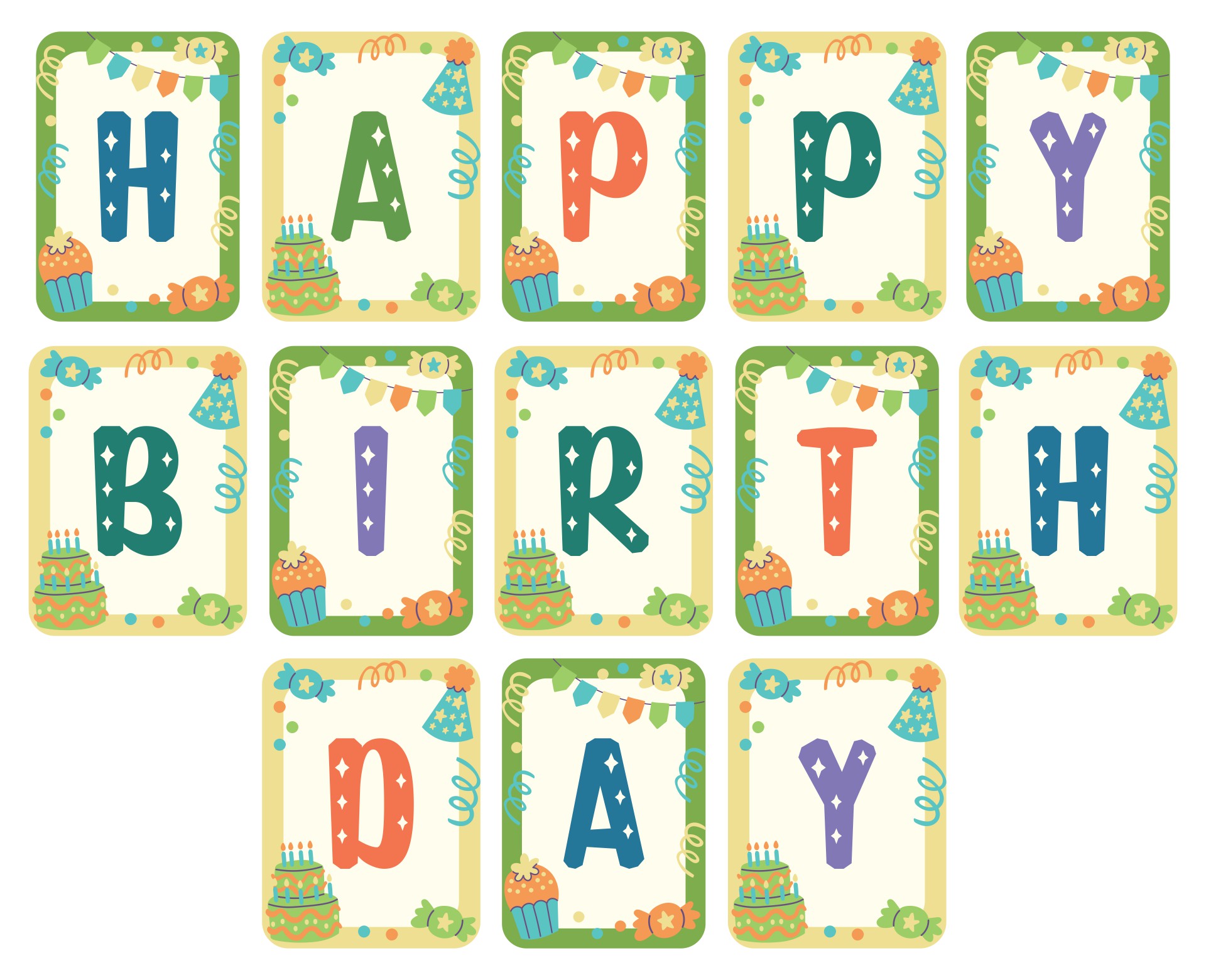 Happy Birthday Banner Printable Pdf Printable Templates