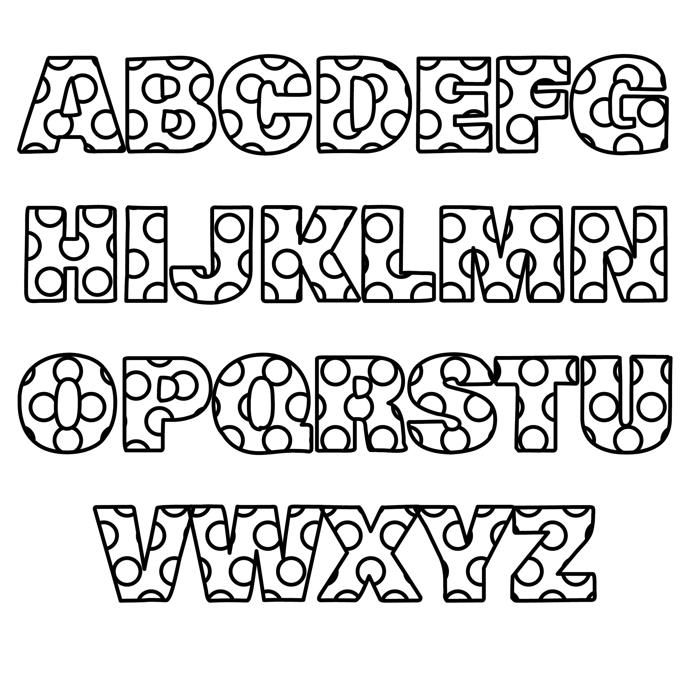 Bubble Letters Coloring Pages At Tina Kemp Blog