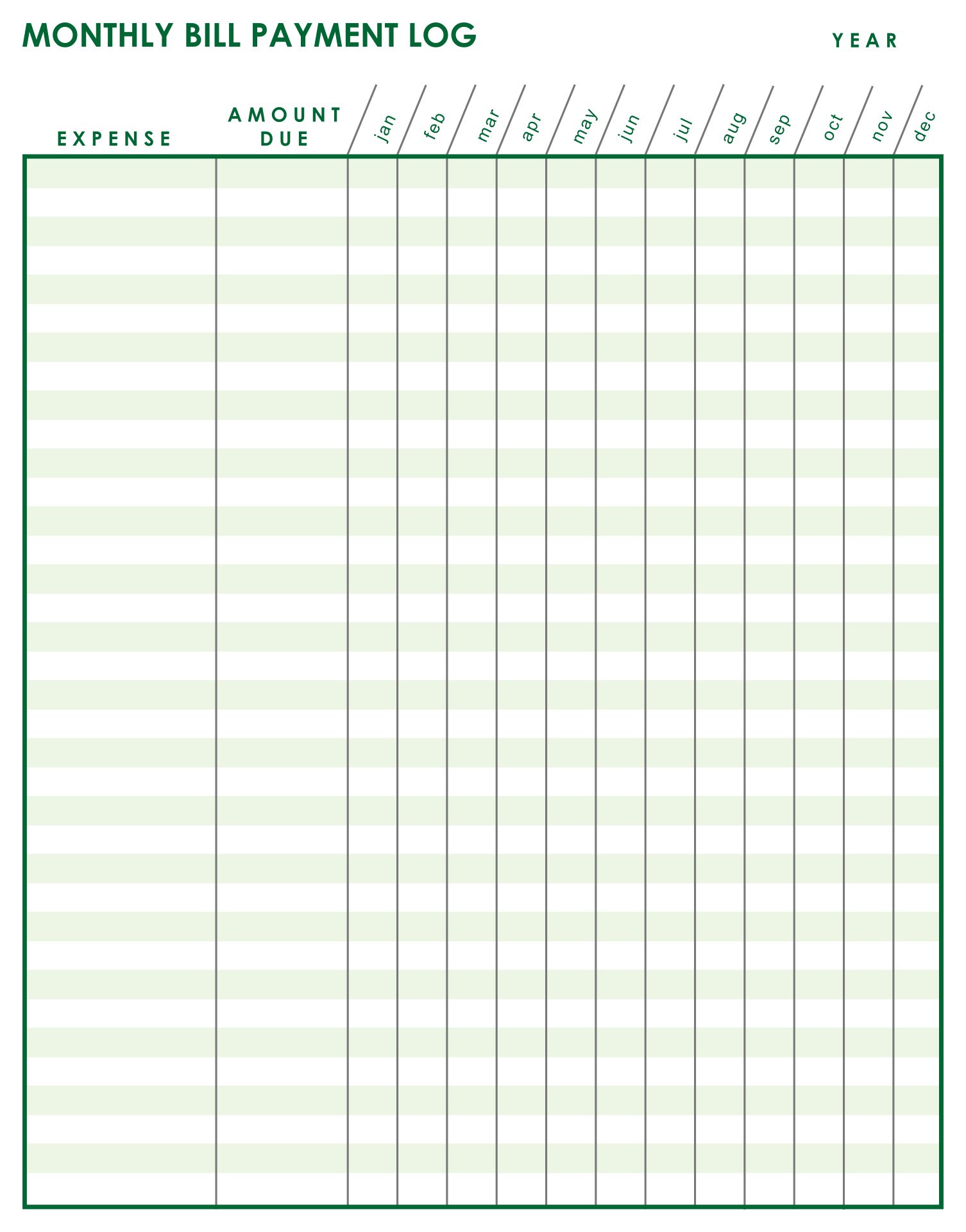 6 Best Images Of Free Printable Payment Log Sheet Template Free Printable Payment Log Sheets