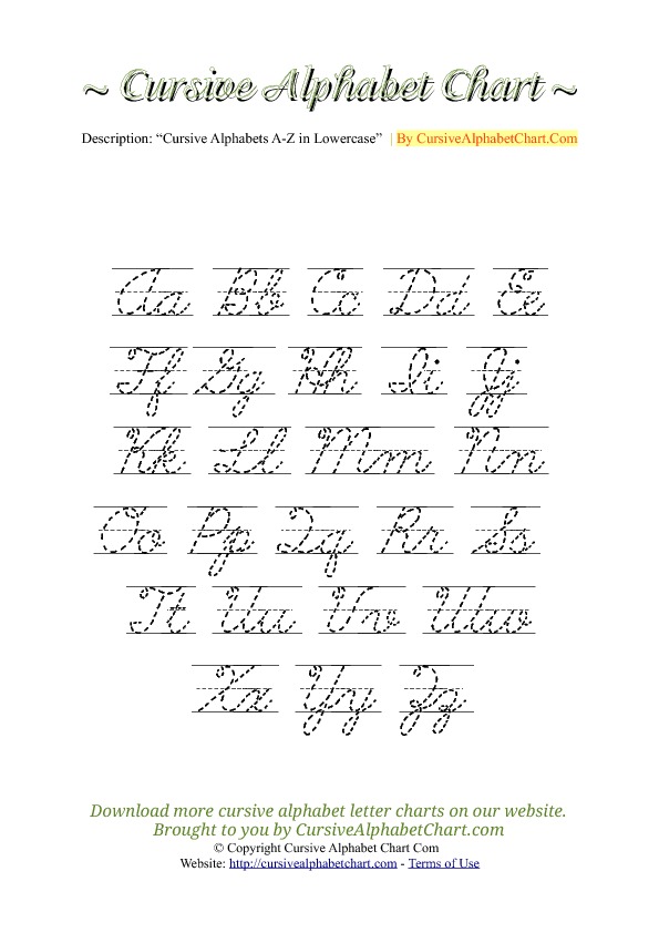 7 Best Images of Printable Lowercase Cursive Letters - Printable