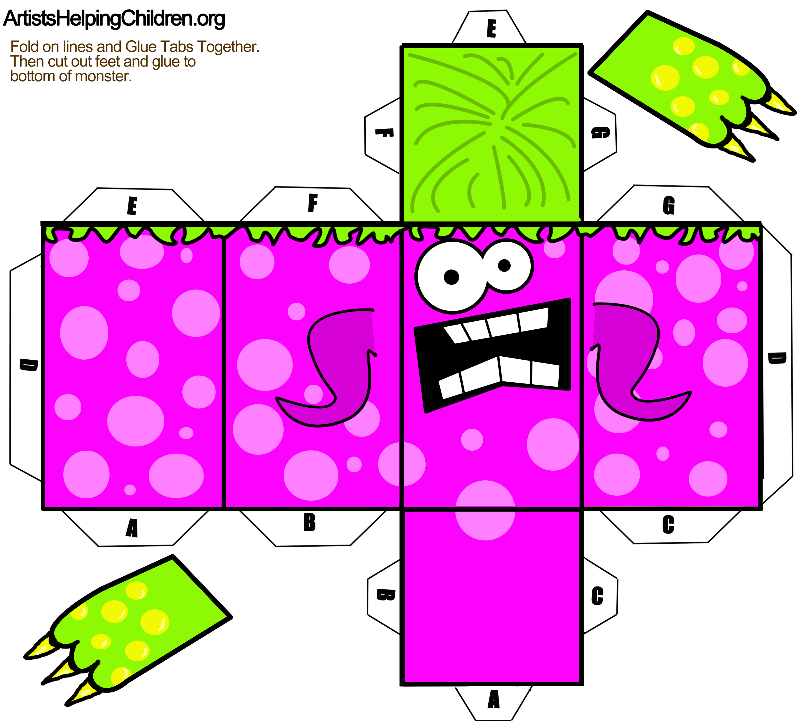 7 Best Images of Printable Paper Monster Template Printable Monster