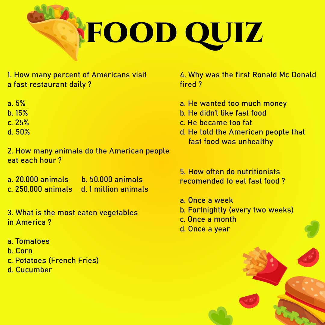 7 Best Images Of Printable Food Trivia Questions Food Quiz