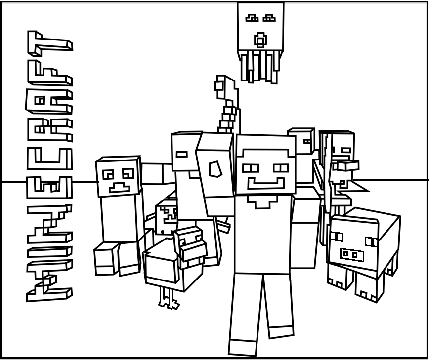 6 Best Images of LEGO Free Printable Minecraft Coloring Pages LEGO