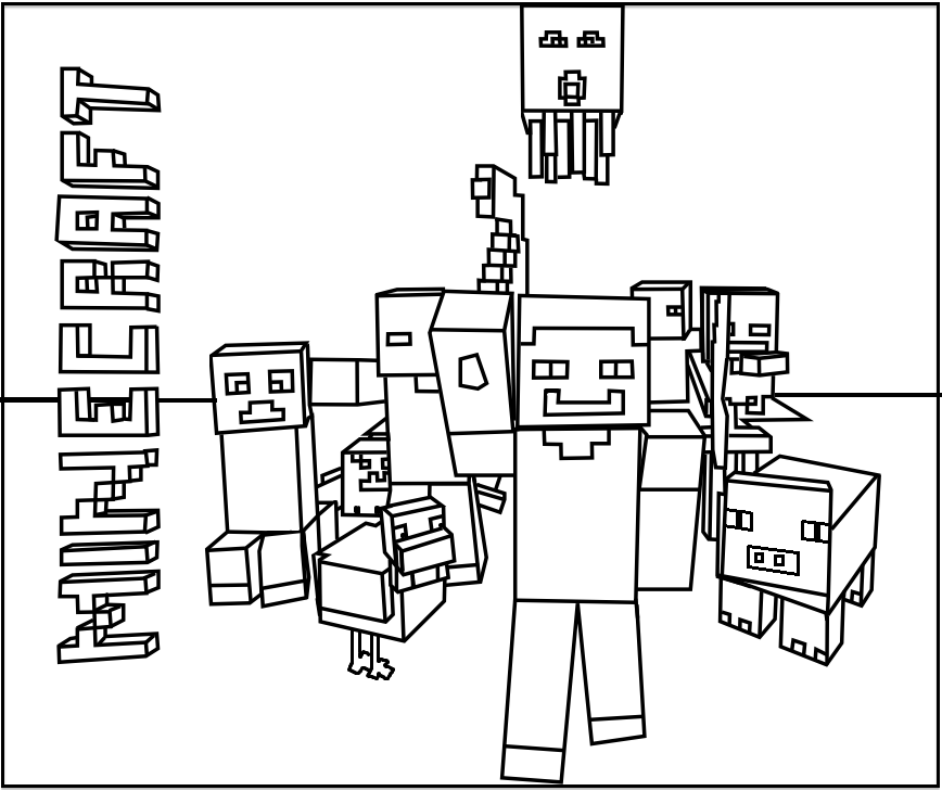 6 Best Images of LEGO Free Printable Minecraft Coloring Pages - LEGO