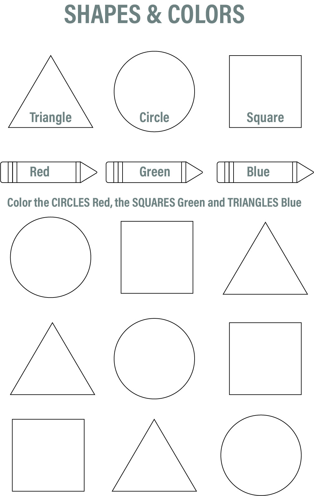 7 Best Images of Free Printable Preschool Worksheets Colors - Free