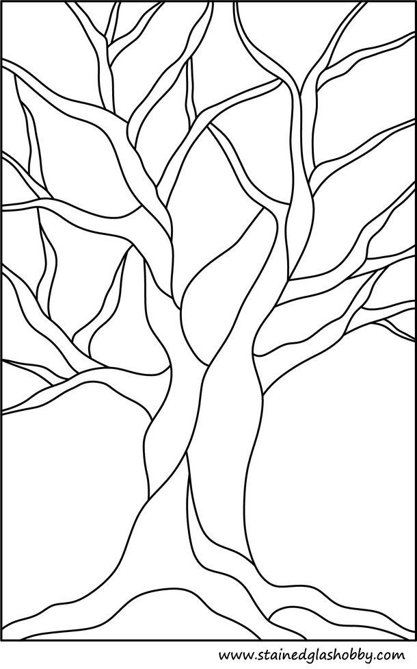 5 Best Images of Free Printable Stained Glass Tree Pattern Tree