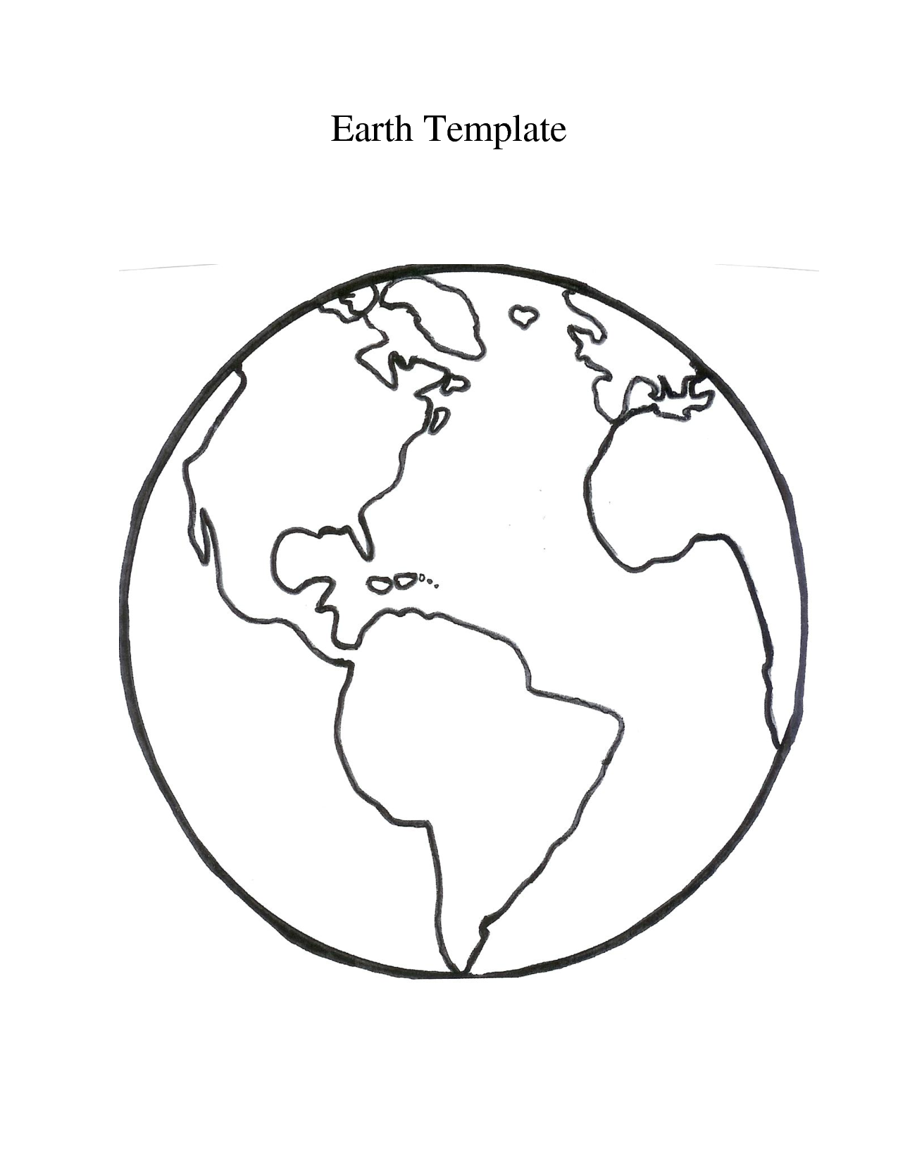 Free Printable Globe Template Printable Word Searches