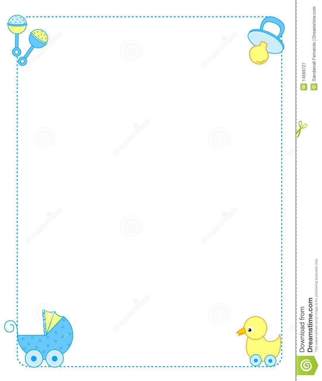 free baby boy shower clip art borders - photo #12