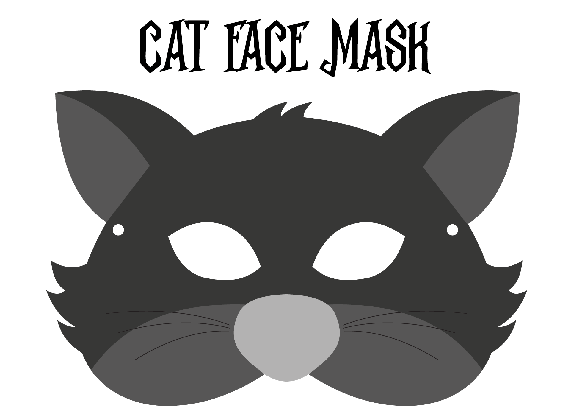 5 Best Images Of Free Printable Cat Templates Halloween Cat Template