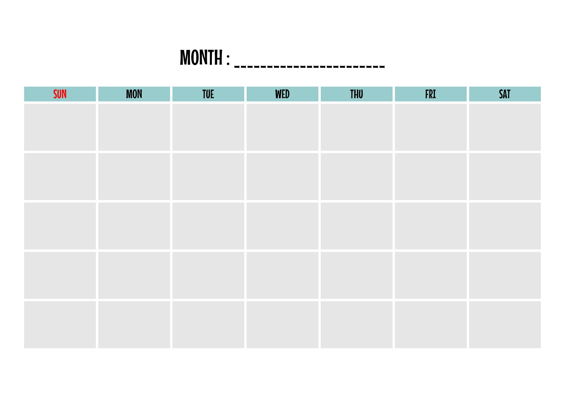 6 Best Images Of Blank Printable Calendar Free Blank Calendar 