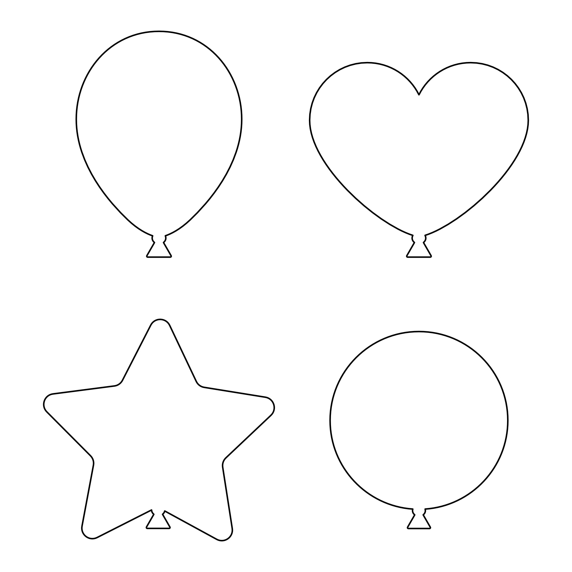 7 Best Images Of Balloon Outline Printable Balloon Cut Out Template