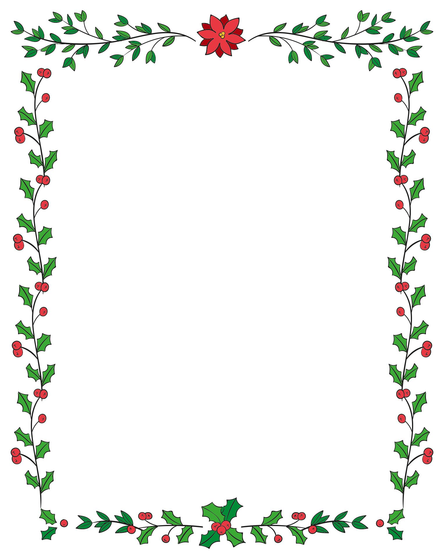 7 Best Images of Printable Christmas Borders Landscape Free Printable