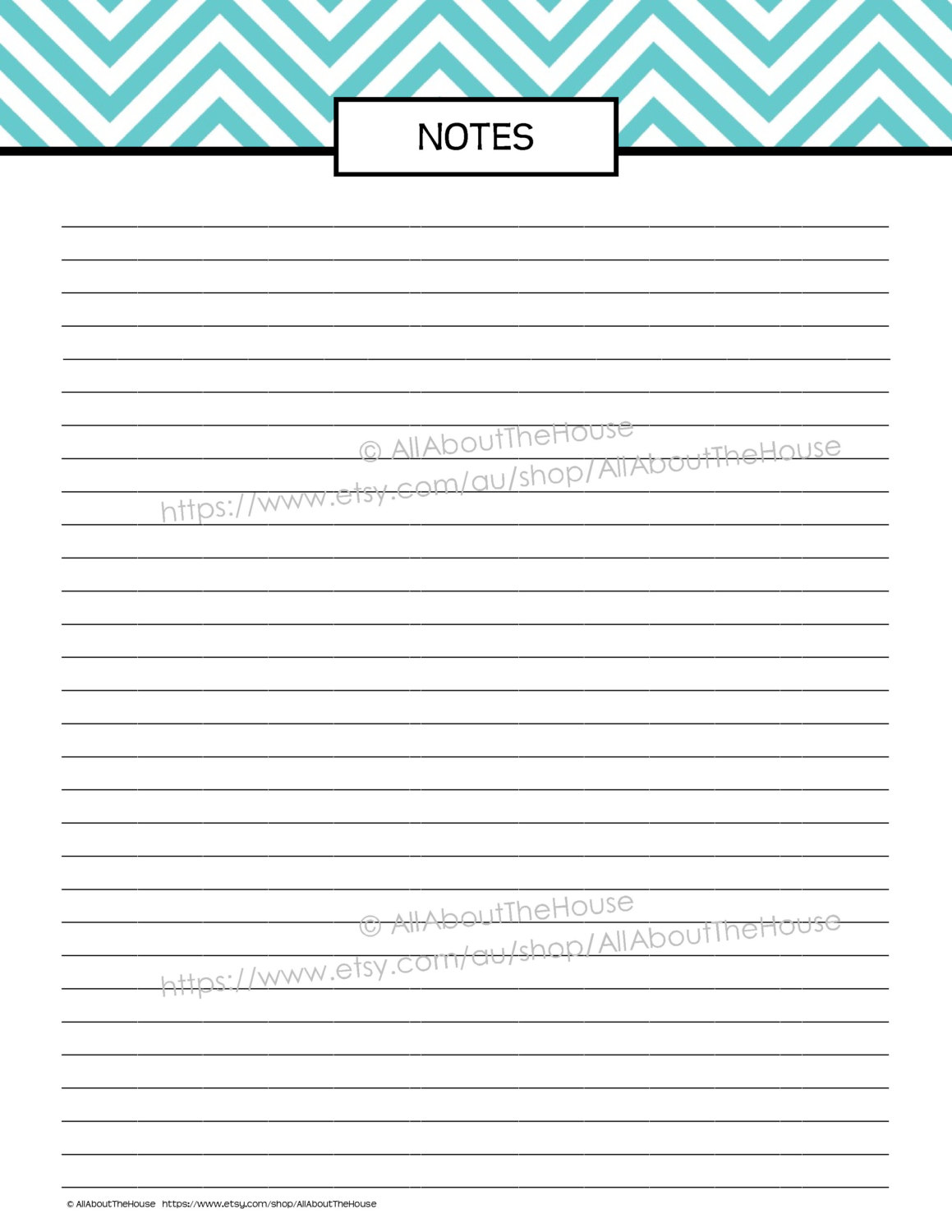 Free Printable Lined Note Paper