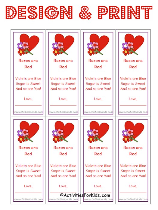 7 Best Images of Free Printable Valentine Bookmarks For Kids