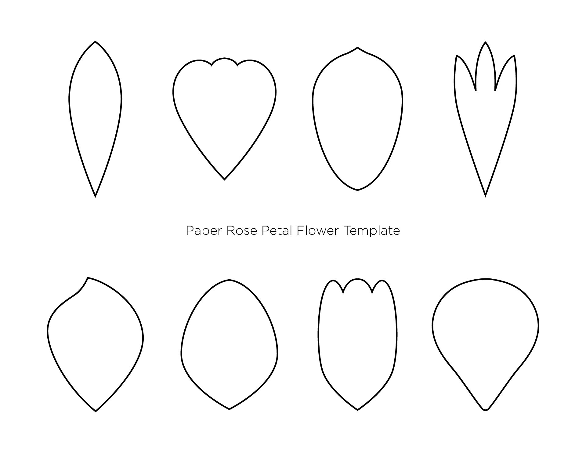 Rose Petal Template Printable Printable Templates