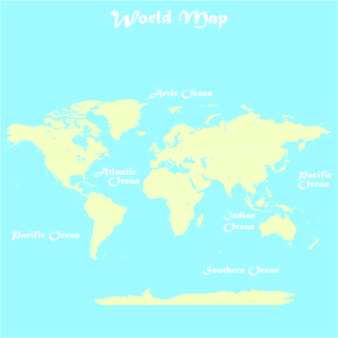 5 Best Images Of Continents And Oceans Map Printable Unlabeled World