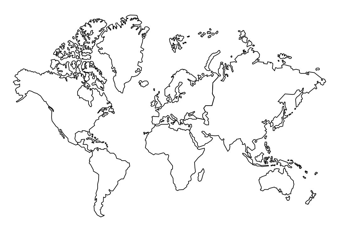 Printable Blank World Map Of Oceans And Continents