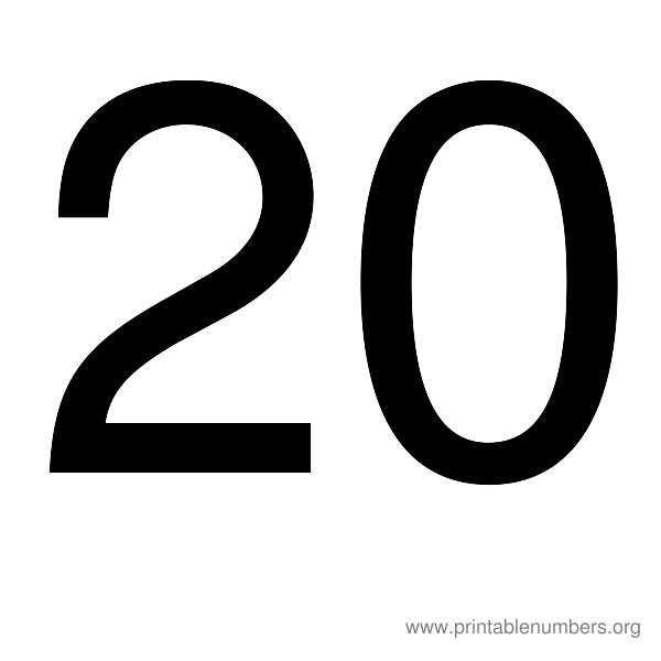 7 Best Images Of Printable Number 20 Printable Numbers 1 20