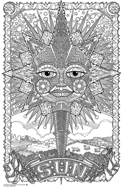 8 Best Images of Printable Coloring Posters Adult Trippy - Psychedelic