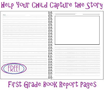 1st grade book report printables