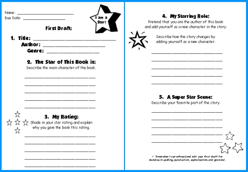 Free printable blank book report forms