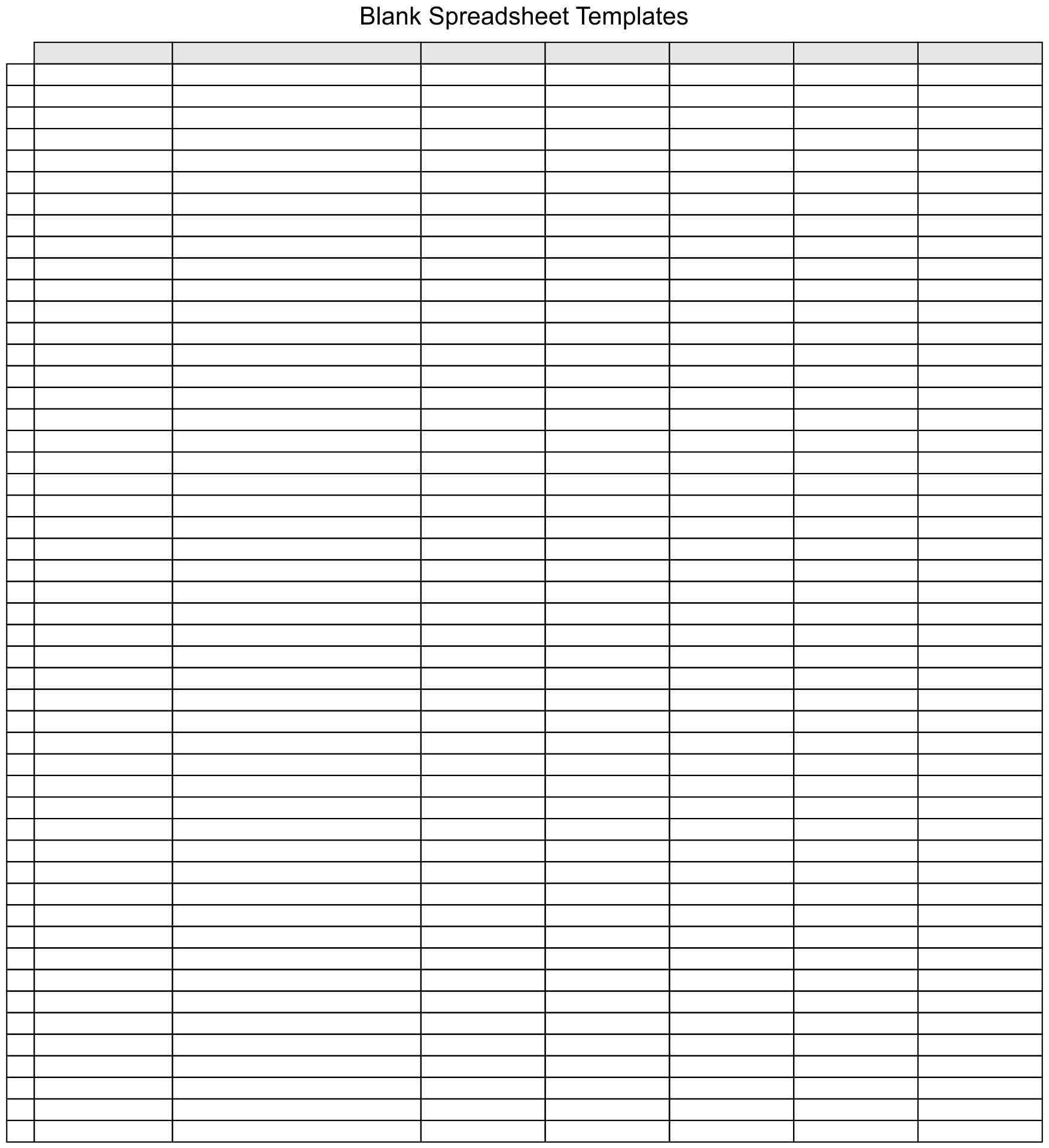 Free Printable Blank Excel All In One Photos