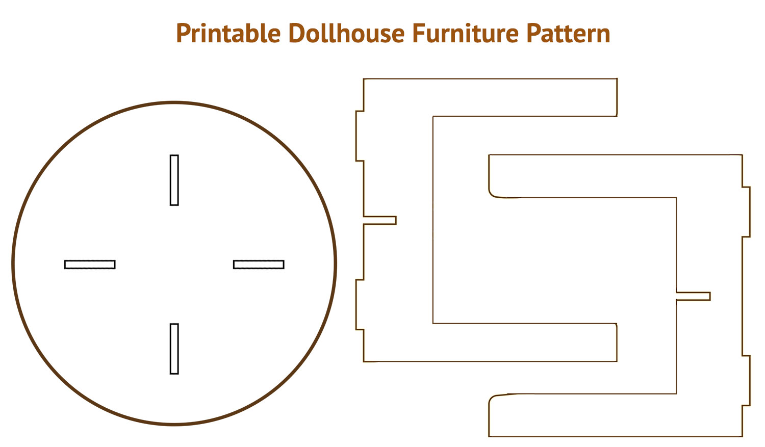 Template Free Printable Dollhouse Furniture Patterns Printable Templates