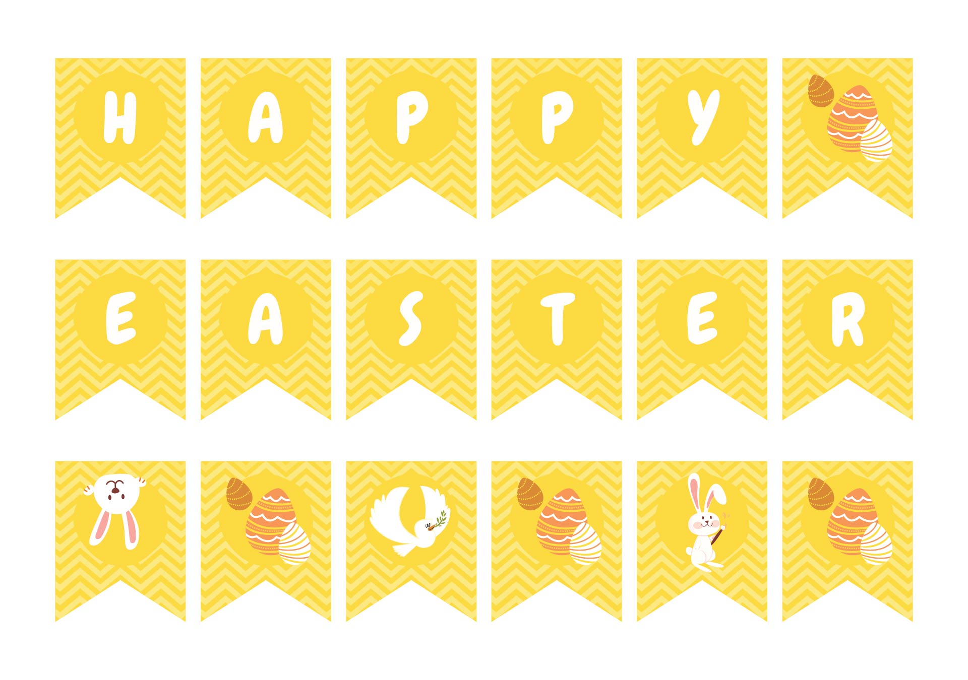 6 Best Images of Chevron Happy Easter Printable Free Printable Happy