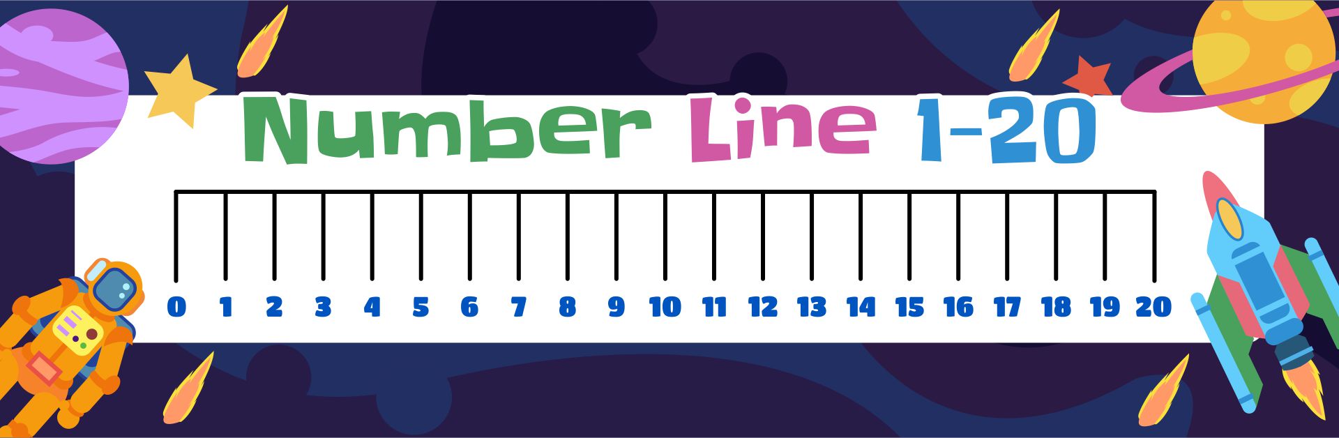 Free Printable Number Line 1 20