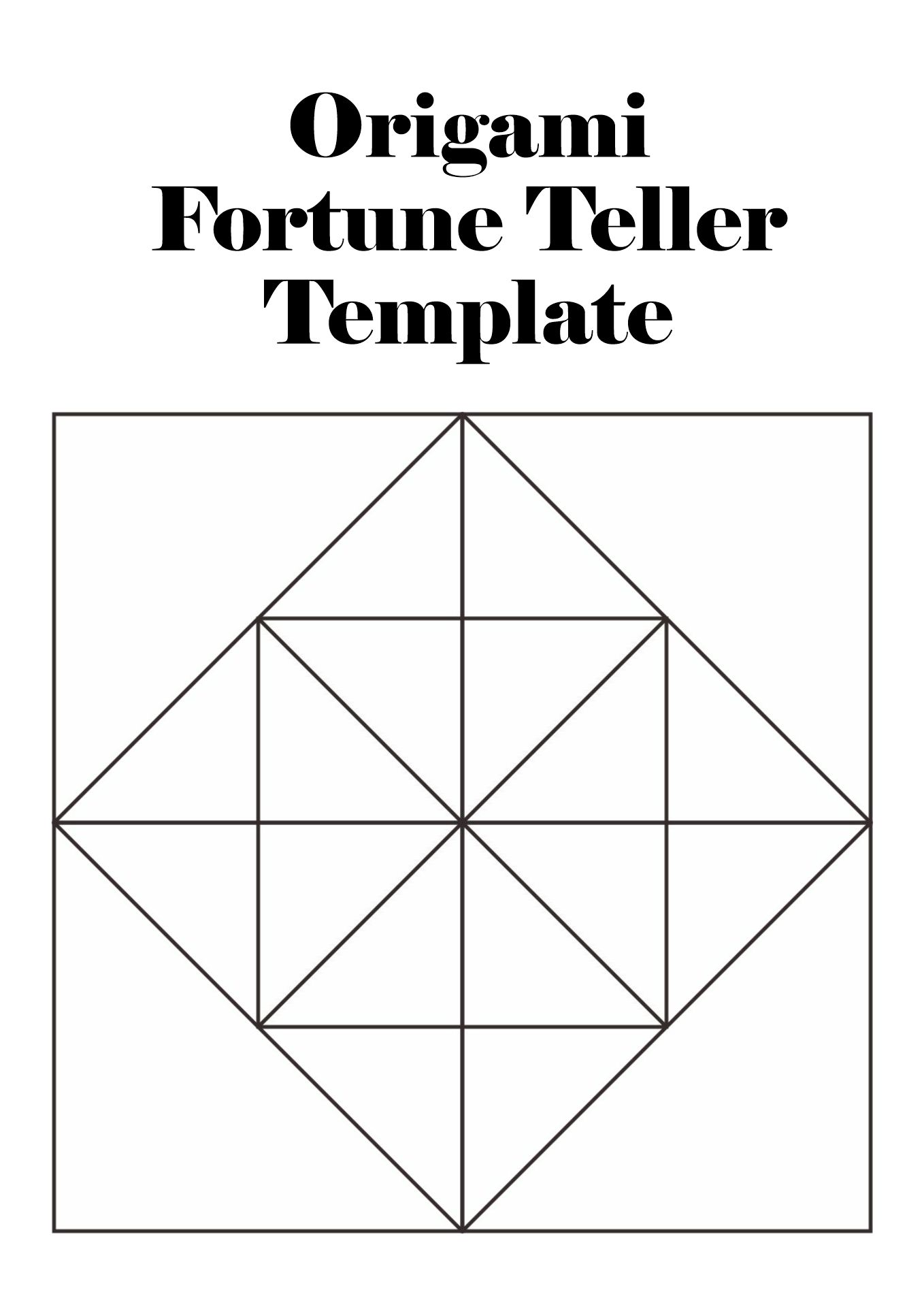 9 Best Images of Blank Printable Fortune Teller Paper Fortune Teller