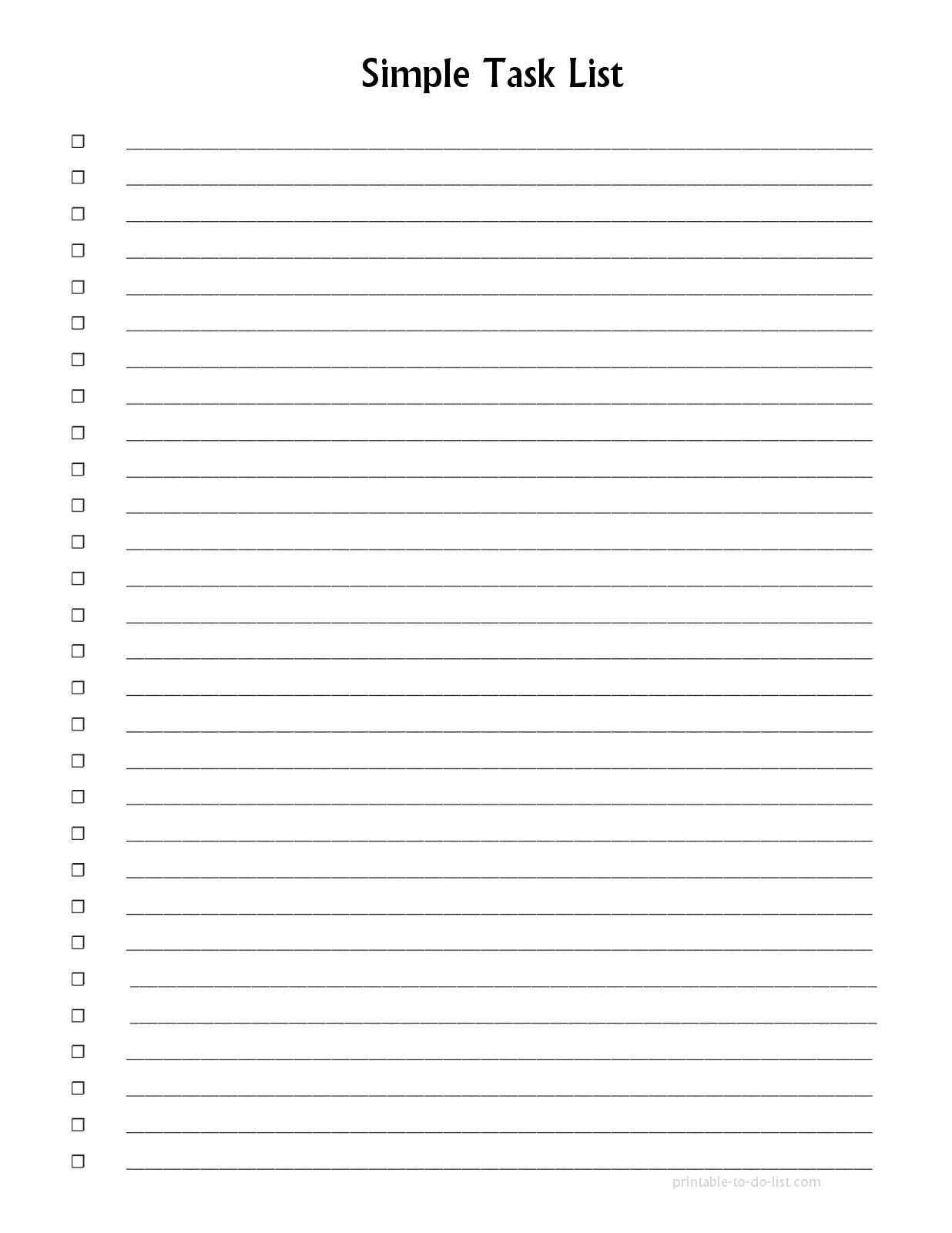 Blank List Template from www.printablee.com