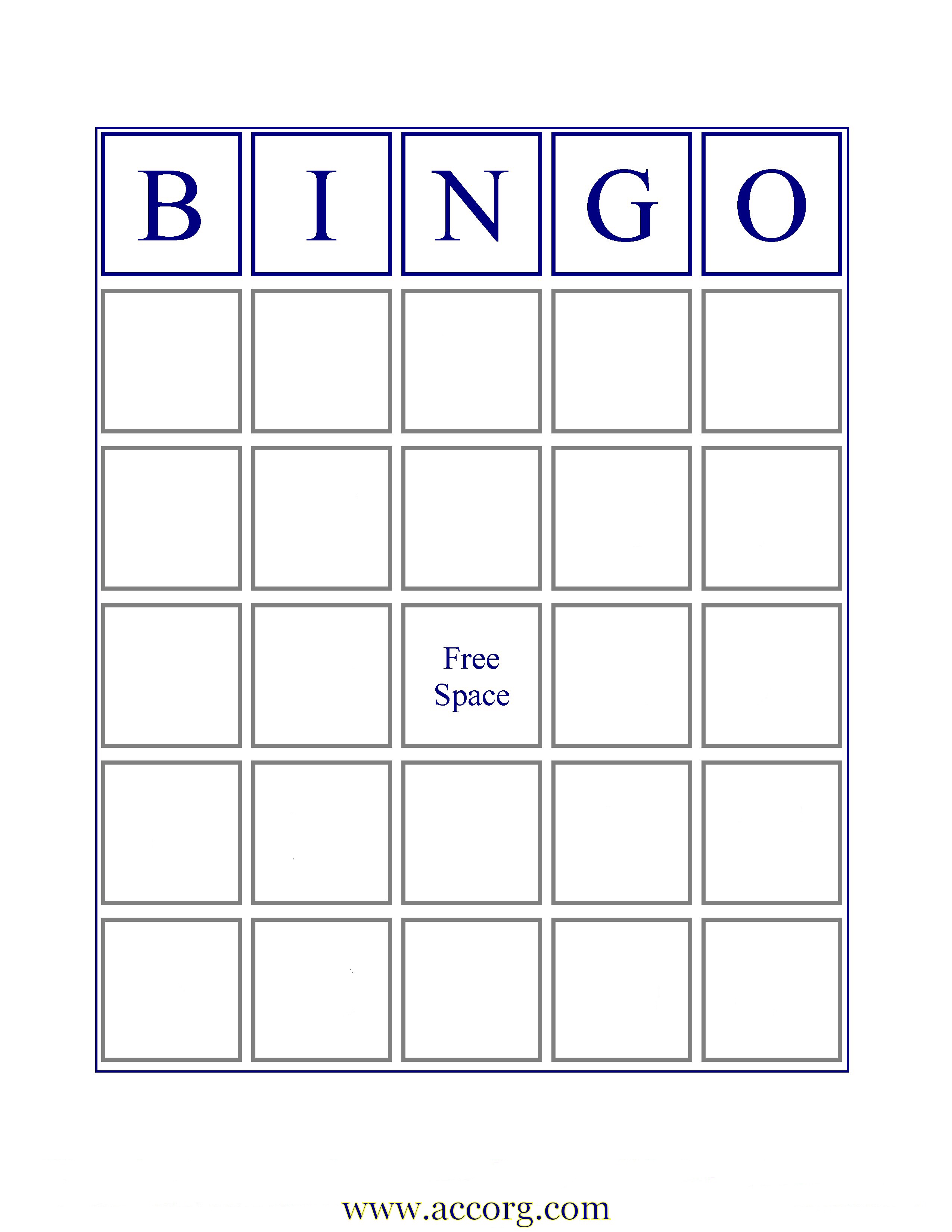 Printable Bingo Boards Blank Printable World Holiday