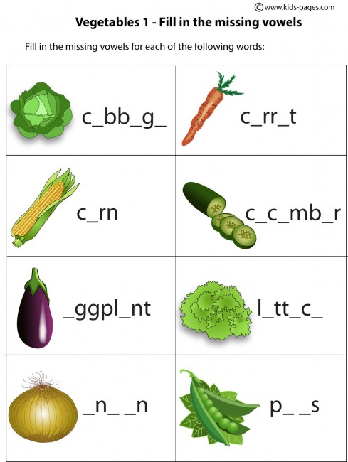 6 Best Images of Printable Vegetable Worksheets - Preschool Counting