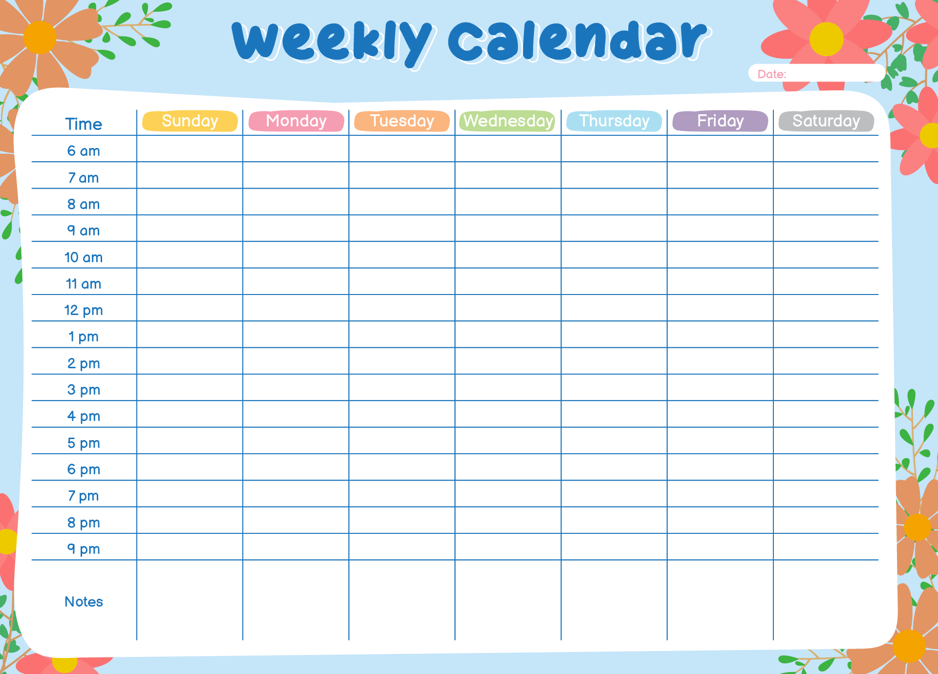 7 Best Images Of Printable Weekly Calendar With Time Slots Printable